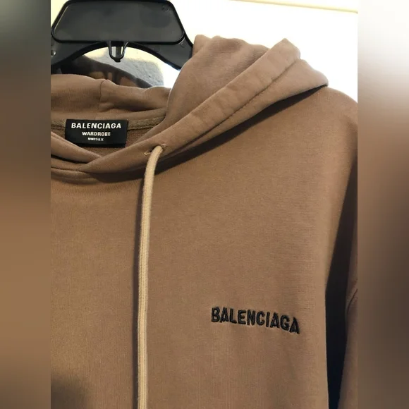 Tan balenciaga hoodie shop